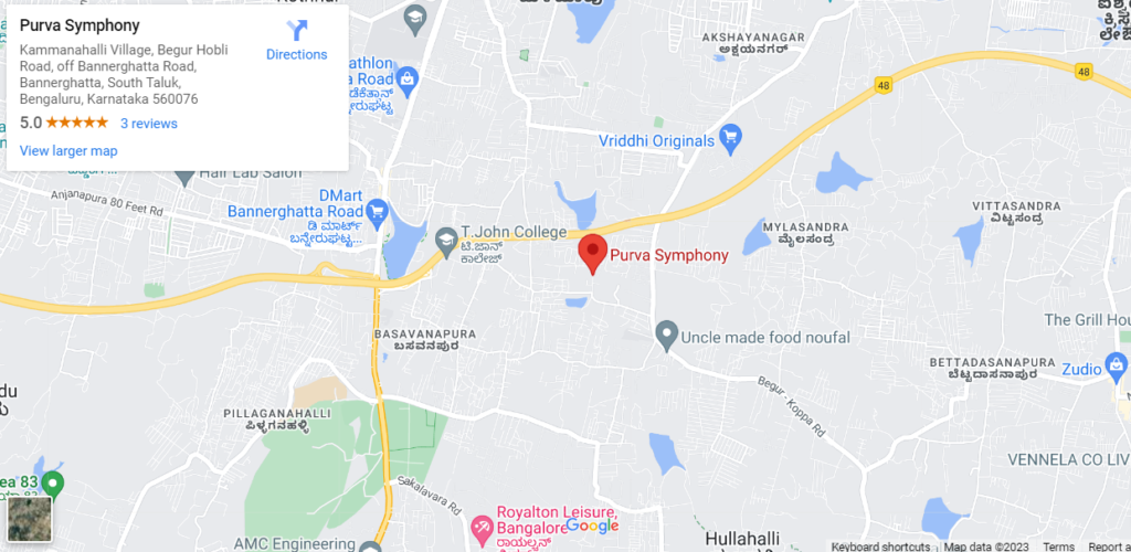 purva symphony location map