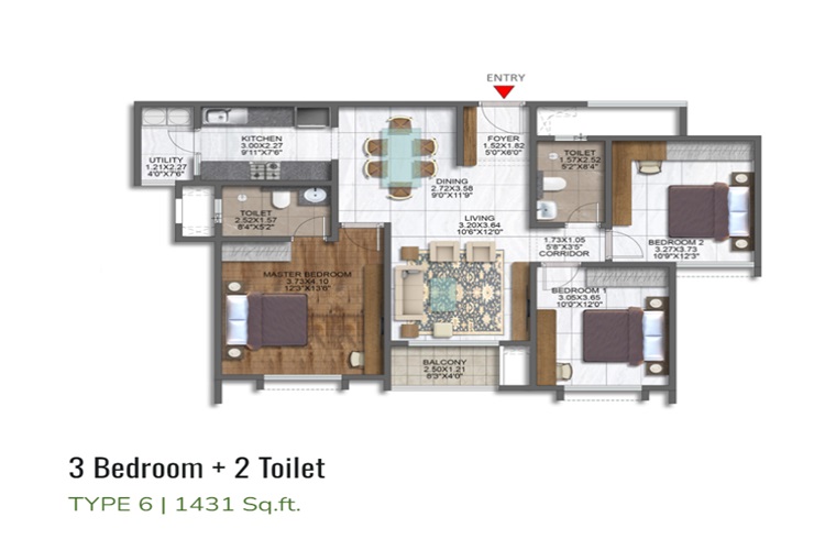 Brigade sanctaury 3bhk2 real