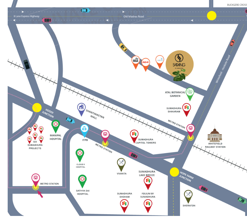 sumadhura sarang location map