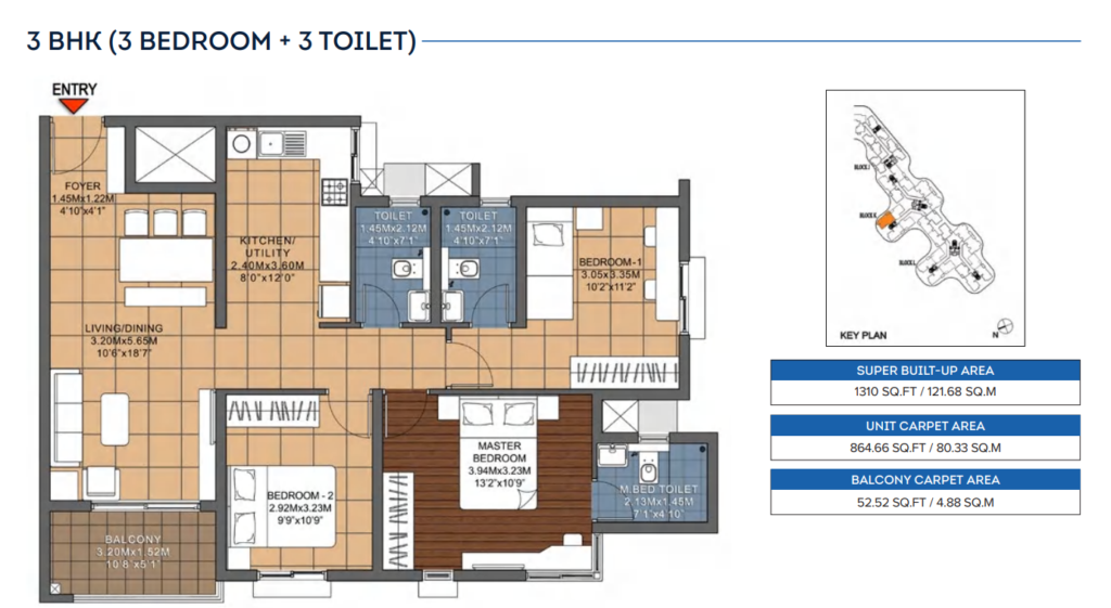 brigade ivory 3bhk 2