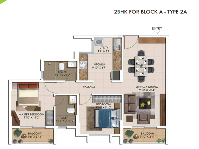 sattva cubix 2bhk 2 real