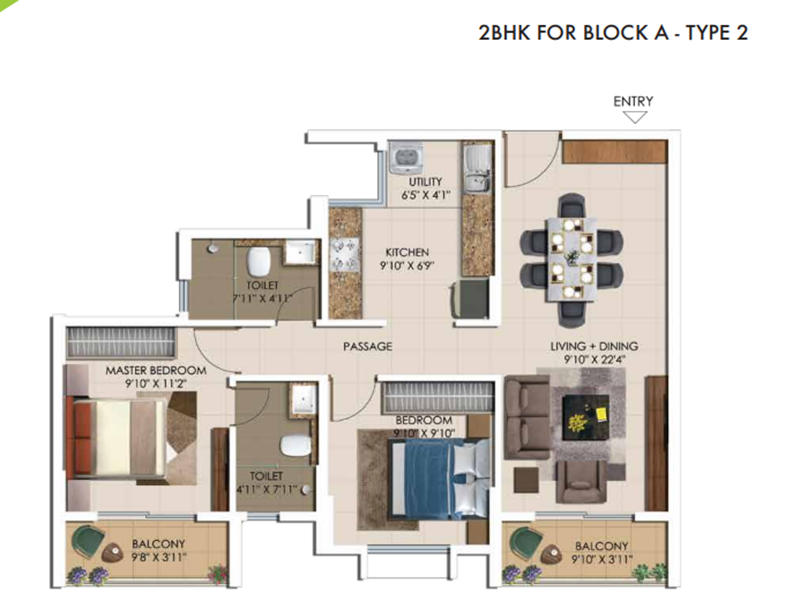 sattva cubix 2bhk1 real