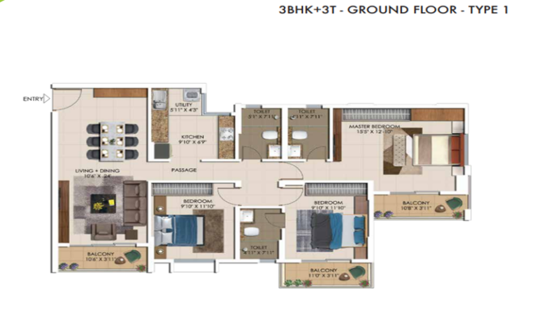 sattva cubix 3bhk 1 real